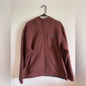 The North Face Maroon Full-Zip Hoodie